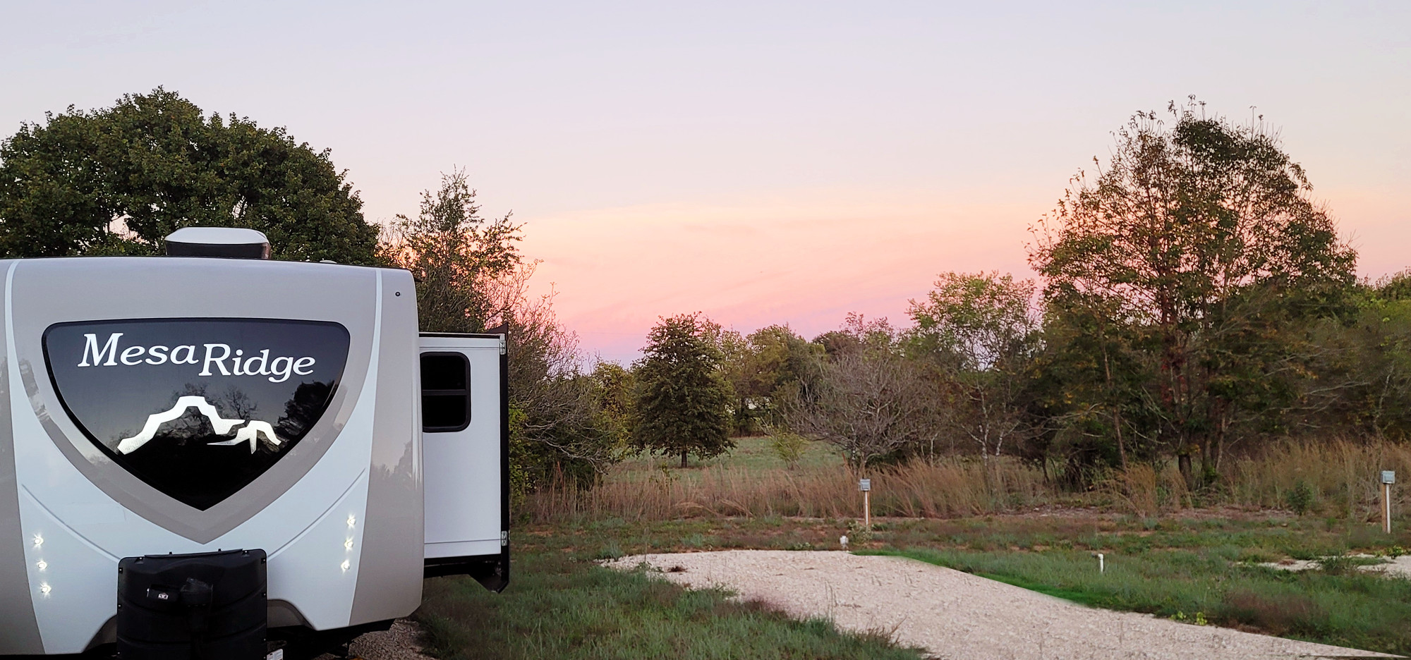 RV next to empty slot